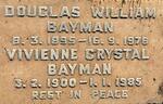 BAYMAN Douglas William 1895-1976 & Vivienne Crystal 1900-1985