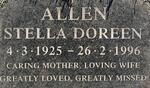 ALLEN Stella Doreen 1925-1996