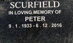 SCURFIELD Peter 1933-2016