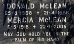 McLEAN Donald 1908-1986 & Mercia 1918-2005