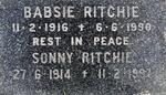 RITCHIE Sonny 1914-1997 & Babsie 1916-1990