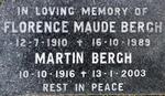 BERGH Martin 1916-2003 & Florence Maude 1910-1989