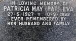 EVA Patricia May 1927-1992