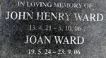 WARD John Henry 1921-2006 & Joan 1924-2006