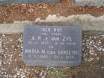 ZYL A.P.J., van 1879-1959 & Maria M. SPREETH 1880-1959
