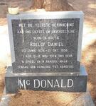 MCDONALD Roelof Daniel 1939-1956