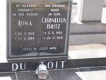 TOIT Cornelius Britz, du 1925-2001 & Dina 1928-1994
