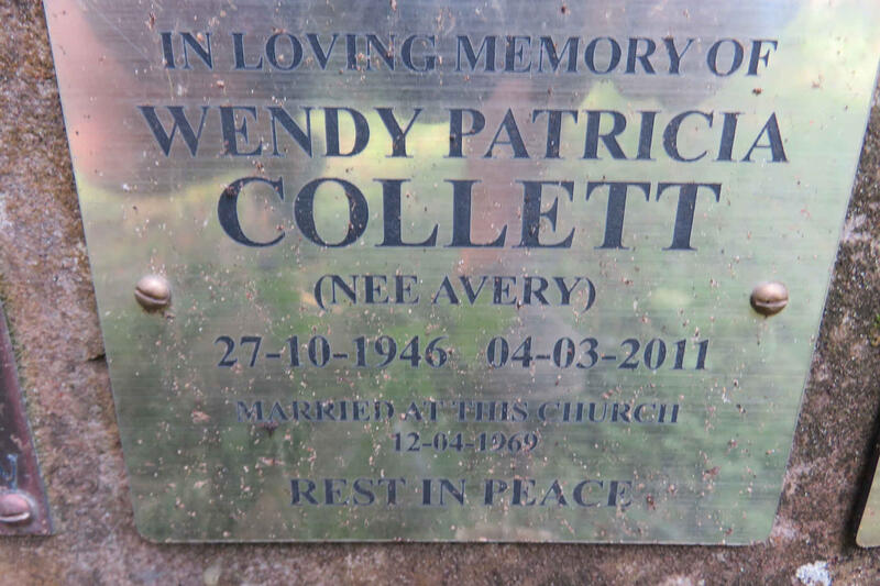 COLLETT Wendy Patricia nee AVERY 1946-2011