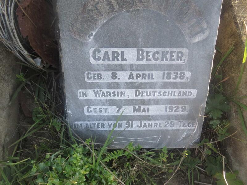 BECKER Carl 1838-1929
