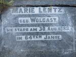 LENTZ Marie nee WOLGAST -1888