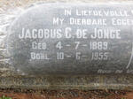 JONGE Jacobus C., de 1889-1955 & Margaretha E. SMUTS 1893-1982 
