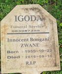 ZWANE Innocent Bongani 1955-2016