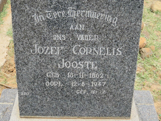 JOOSTE Jozef Cornelis 1862-1947