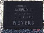 WEYERS Barend J. 1915-1983