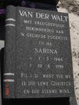 WALT Sarina, van der 1944-1996