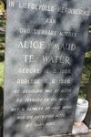 WATER Alice Maude, te 1888-1958