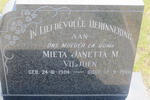 VILJOEN Mieta Janetta M. 1904-1980