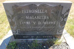 MERWE Petronella C. Magaretha Faure, v.d. 1890-1980