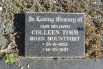 TIMM Colleen nee MOUNTFORT 1952-1991