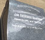 BAARTMAN Jan Frederick -1941
