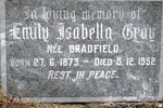 GRAY Emily Isabella nee BRADFIELD 1873-1952