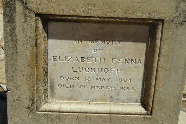 LUCKHOFF Elizabeth Fenna 1864-1865