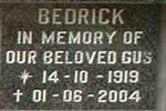 BEDRICK Gus 1919-2004