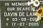 LANGE Davin, de 200? -2005
