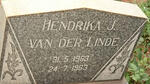 LINDE Hendrika J., van der 1963-1963