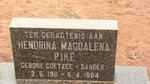 PIKE Hendrina Magdalena previously SANDER nee COETZEE 1911-1984