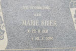 KRIEK Marie 1931-1996
