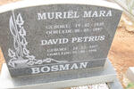 BOSMAN David Petrus 1917-1998 & Muriel Mara 1935-1997