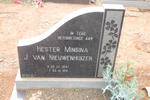 NIEUWENHUIZEN Hester Minsina, J. van 1947-1991