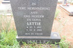 MELLET Lettie 1912-1990