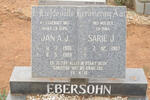 EBERSOHN Jan A.J. 1906-1989 & Sarie J. 1907-