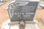 JAGER Aletta Sophia, de 1908-1997