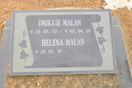MALAN Drikkie 1932-2005 & Helena 1937-