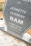 BAM Jeanette Susarah 1921-2005