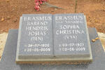 ERASMUS Barend Hendrik Josias 1920-2009 & Sophia Christina NIENABER 1927-2009