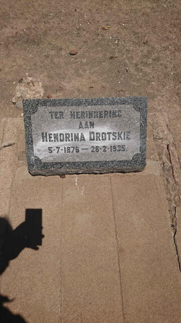 DROTSKIE Hendrina 1876-1935