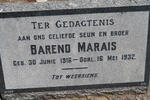 MARAIS Barend 1916-1932