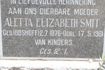 SMIT Aletta Elizabeth nee BOSHOFF 1876-1961