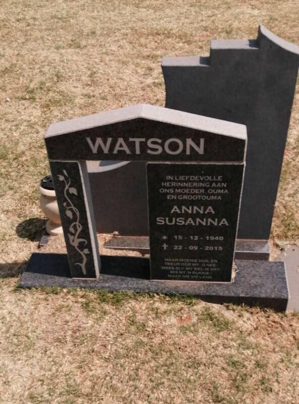 WATSON Anna Susanna 1940-2015