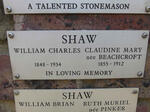 SHAW William Charles 1848-1934 & Claudine Mary BEACHCROFT 1855-1912