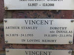 VINCENT Arthur Stanly 1878-1955 & Dorothy DOUGLAS 1891-1976