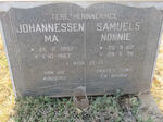JOHANNESSEN Ma 1892-1967 :: SAMUELS Nonnie 1962-1979