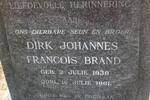 BRAND Dirk Johannes Francois 1938-1961