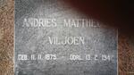 VILJOEN Andries Mattheus 1875-1942 & Susara Johanna DE BEER 1880-1951