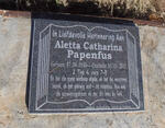 PAPENFUS Aletta Catharina 1930-2012
