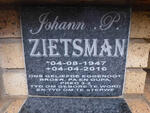 ZIETSMAN Johan P. 1947-2016
